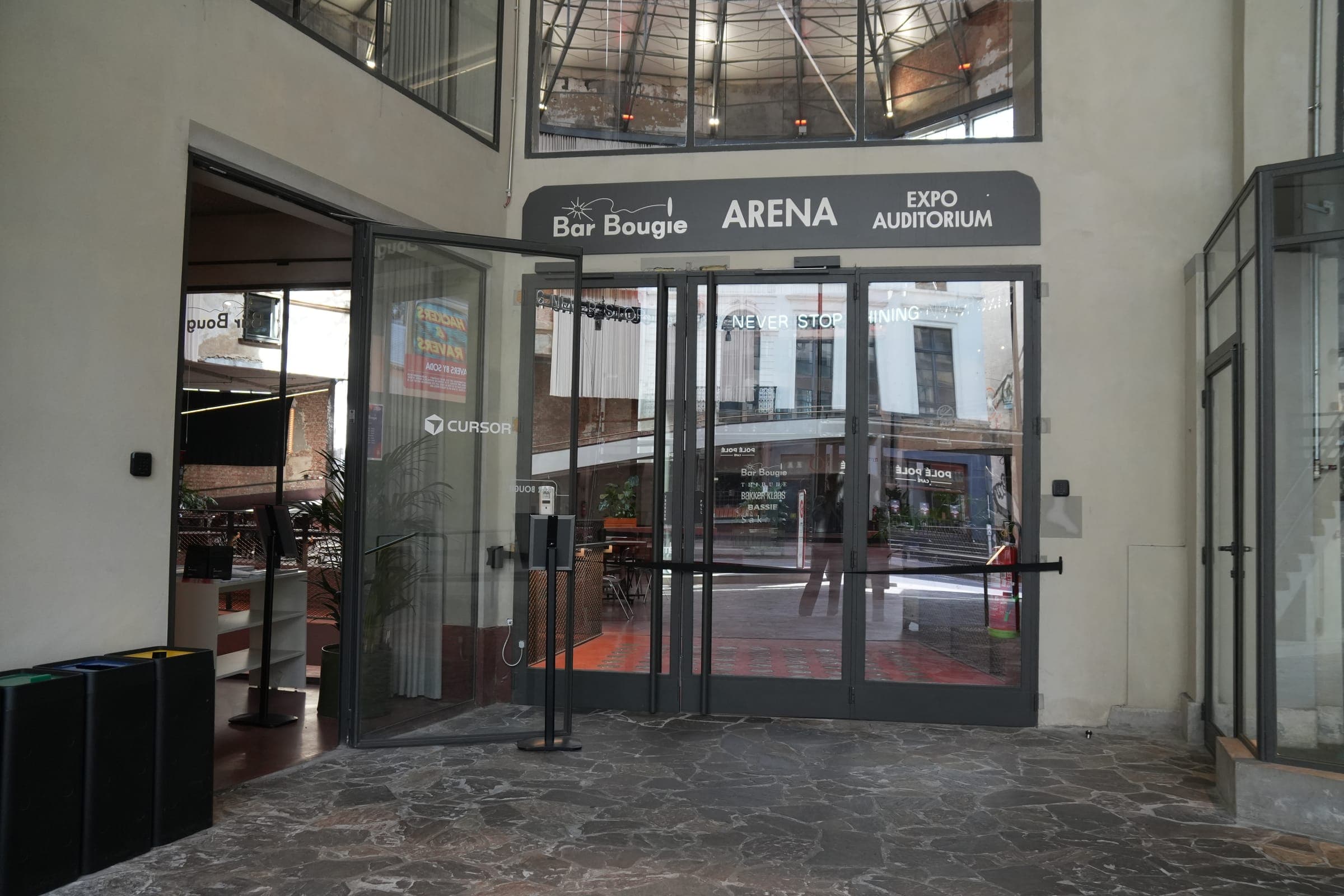 Cafe Cursor Ghent, 23 May 2026. Bar Bougie Arena entrance at Wintercircus.